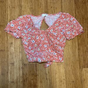 floral crop-top
